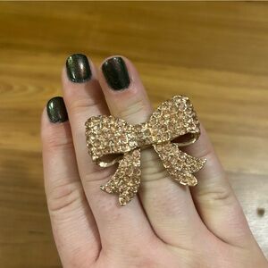 Gold Bow Statement Ring